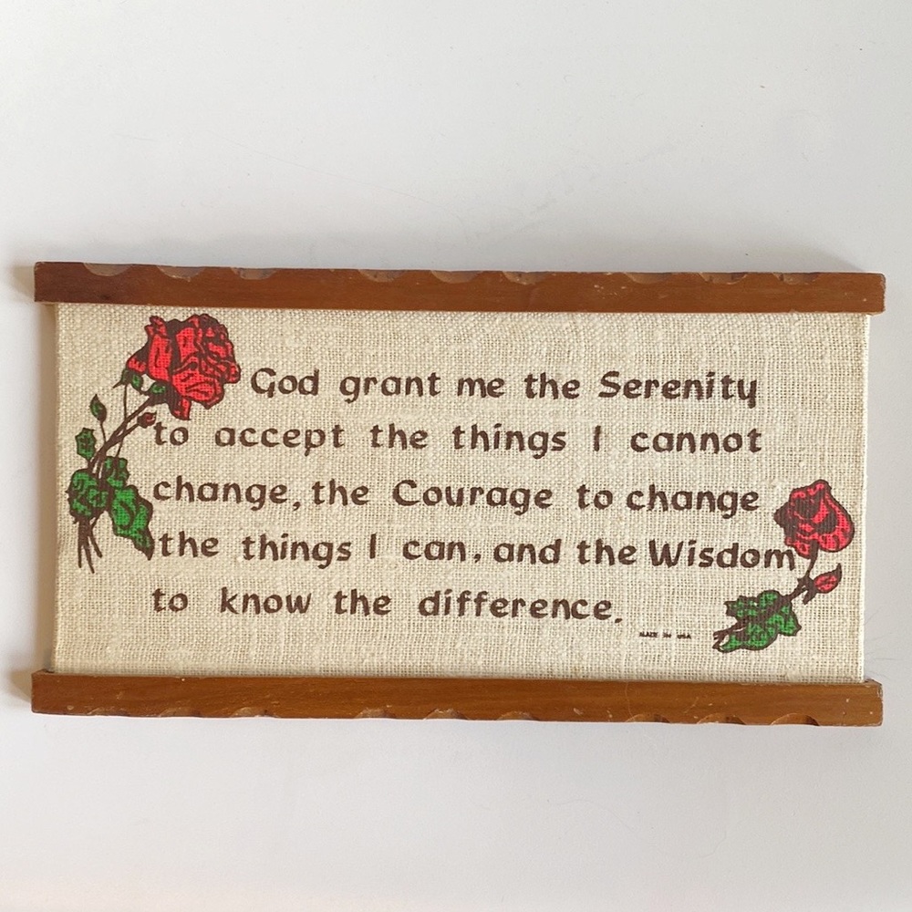 Vintage Serenity Prayer Art